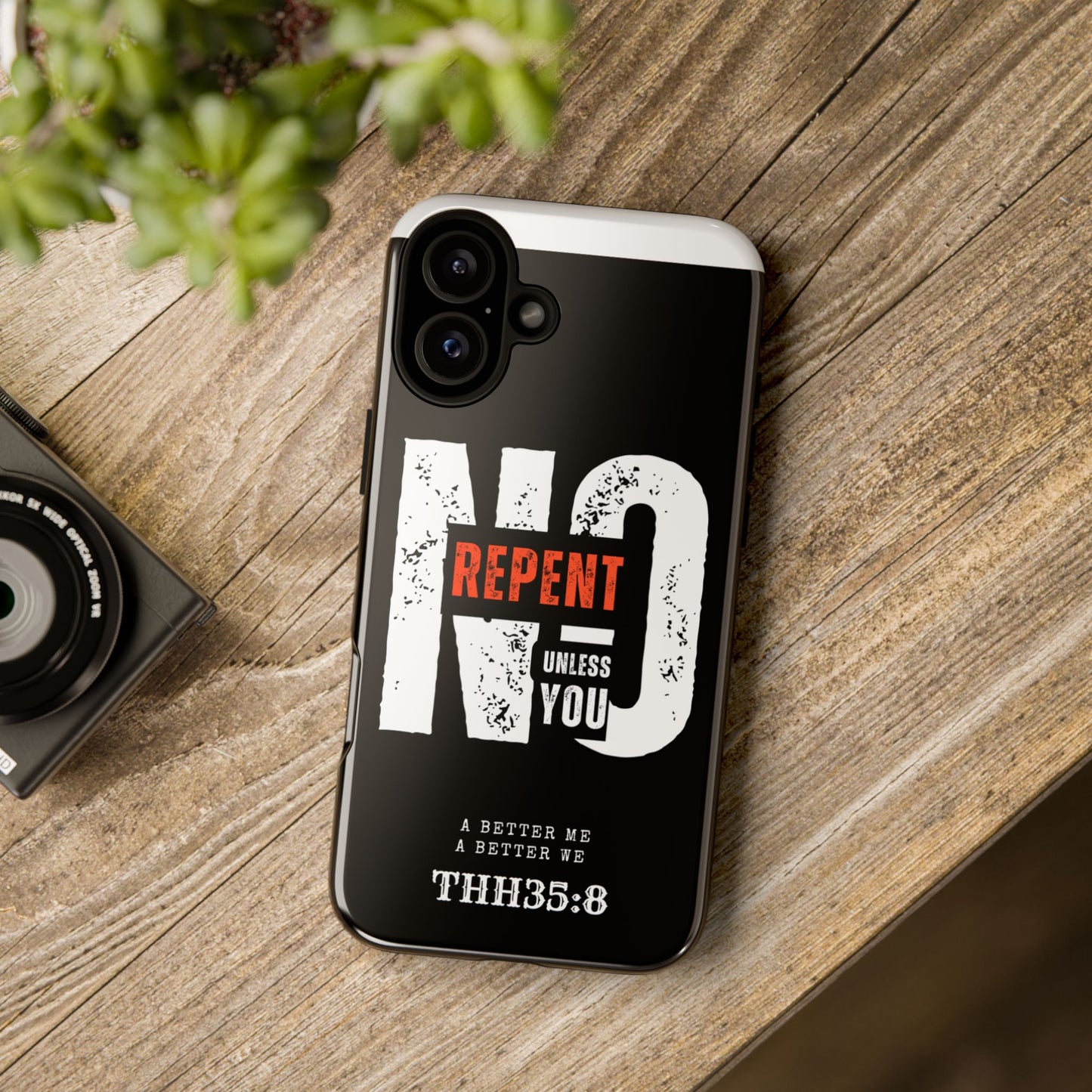Repent Phone Case, Tough Phone Cover, Christian Gift, Scripture Phone Protector, Faith-Based Tech Accessory