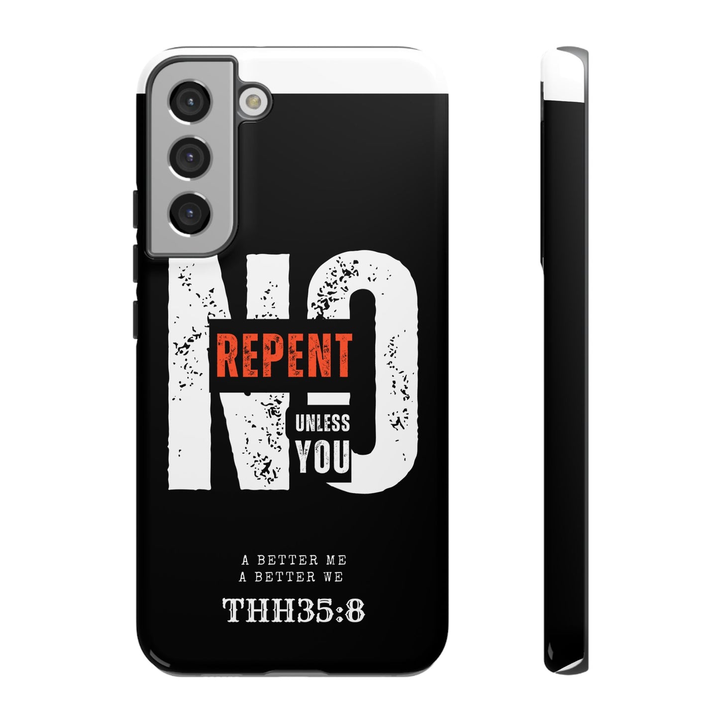 Repent Phone Case, Tough Phone Cover, Christian Gift, Scripture Phone Protector, Faith-Based Tech Accessory
