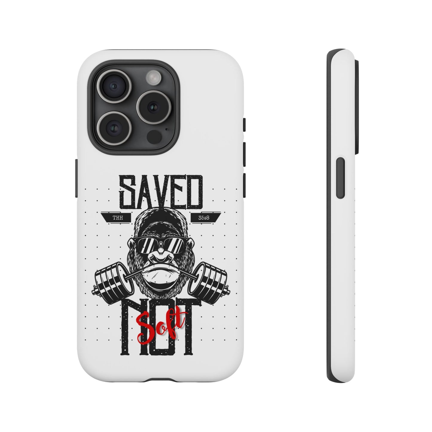 Tough Cases - Heavy Duty Phone Case for Fitness Lovers, Gym Accessories, Workout Gifts, Saved by Lift Design, Tough Armor