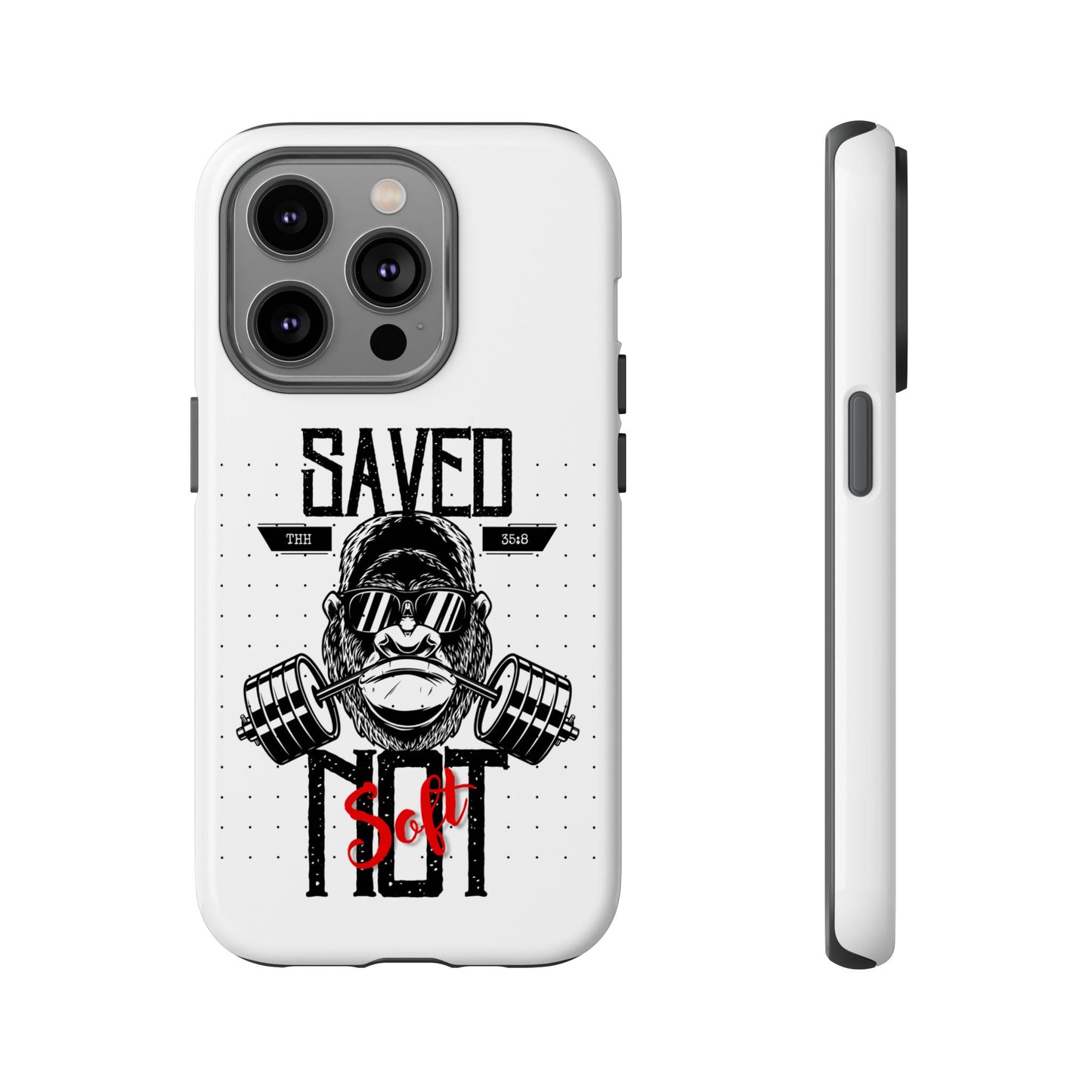 Tough Cases - Heavy Duty Phone Case for Fitness Lovers, Gym Accessories, Workout Gifts, Saved by Lift Design, Tough Armor