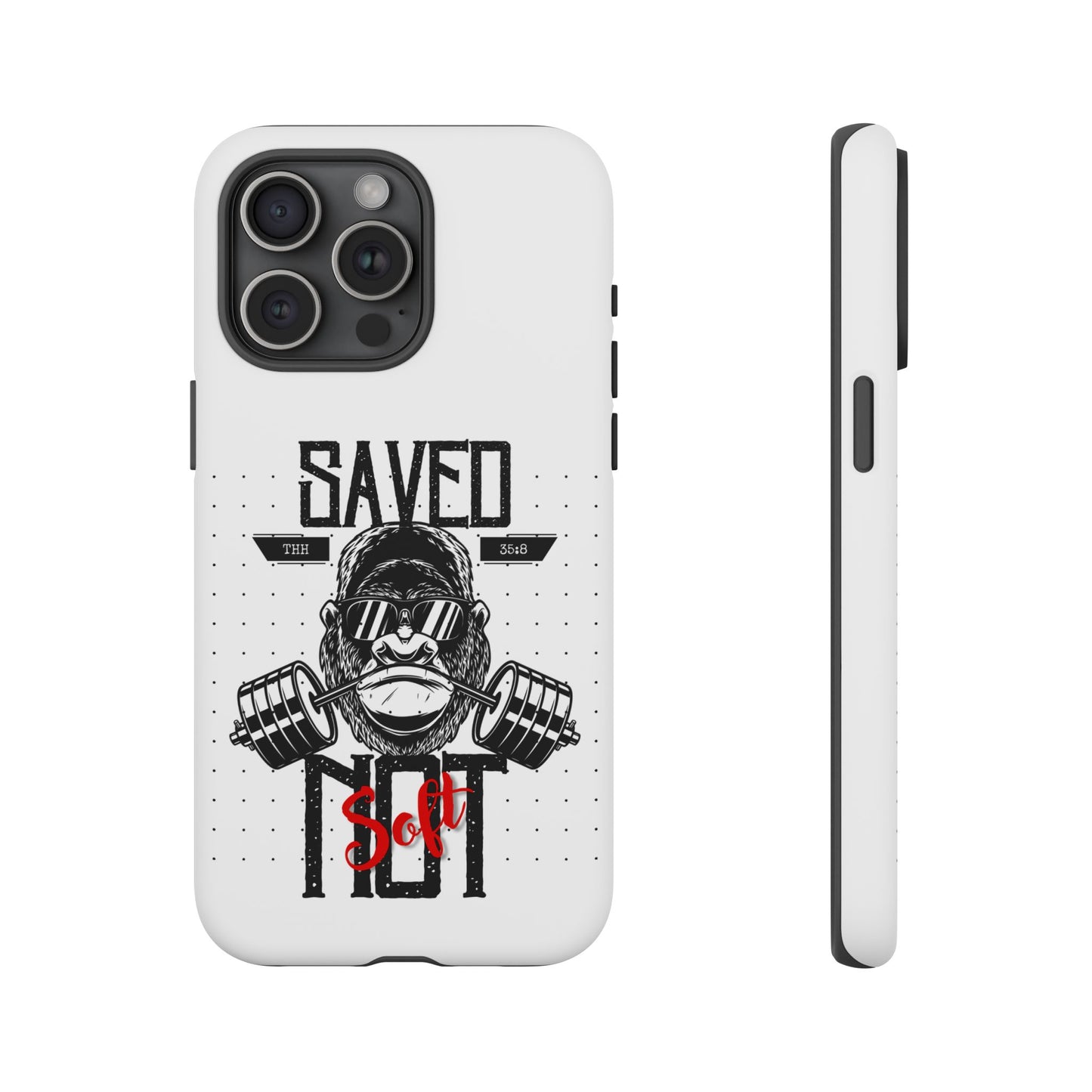 Tough Cases - Heavy Duty Phone Case for Fitness Lovers, Gym Accessories, Workout Gifts, Saved by Lift Design, Tough Armor