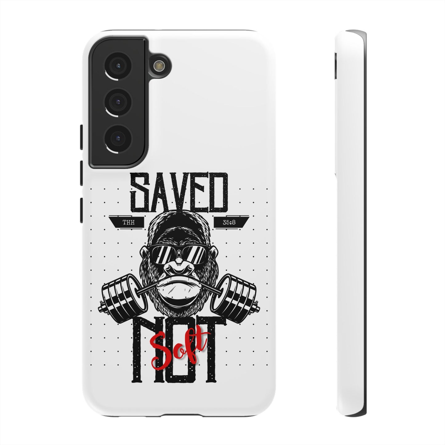 Tough Cases - Heavy Duty Phone Case for Fitness Lovers, Gym Accessories, Workout Gifts, Saved by Lift Design, Tough Armor