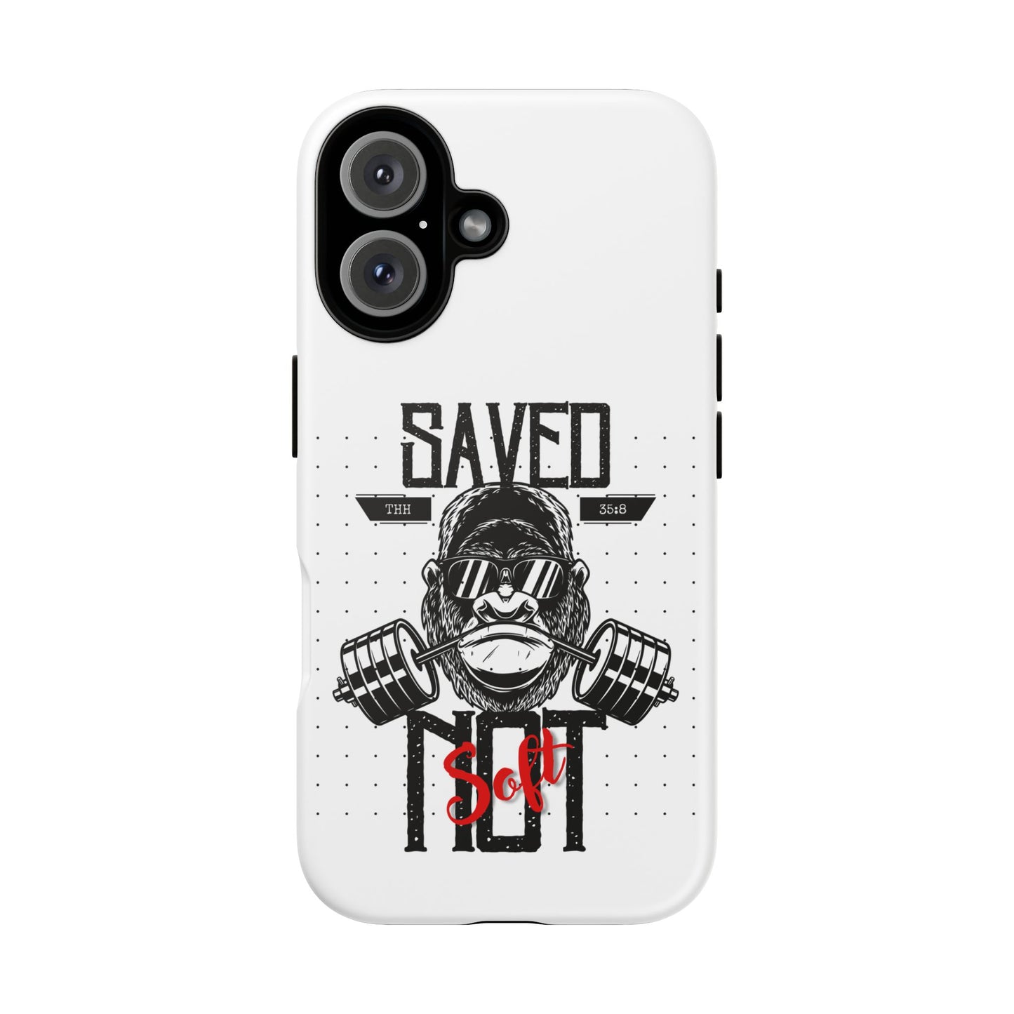 Tough Cases - Heavy Duty Phone Case for Fitness Lovers, Gym Accessories, Workout Gifts, Saved by Lift Design, Tough Armor