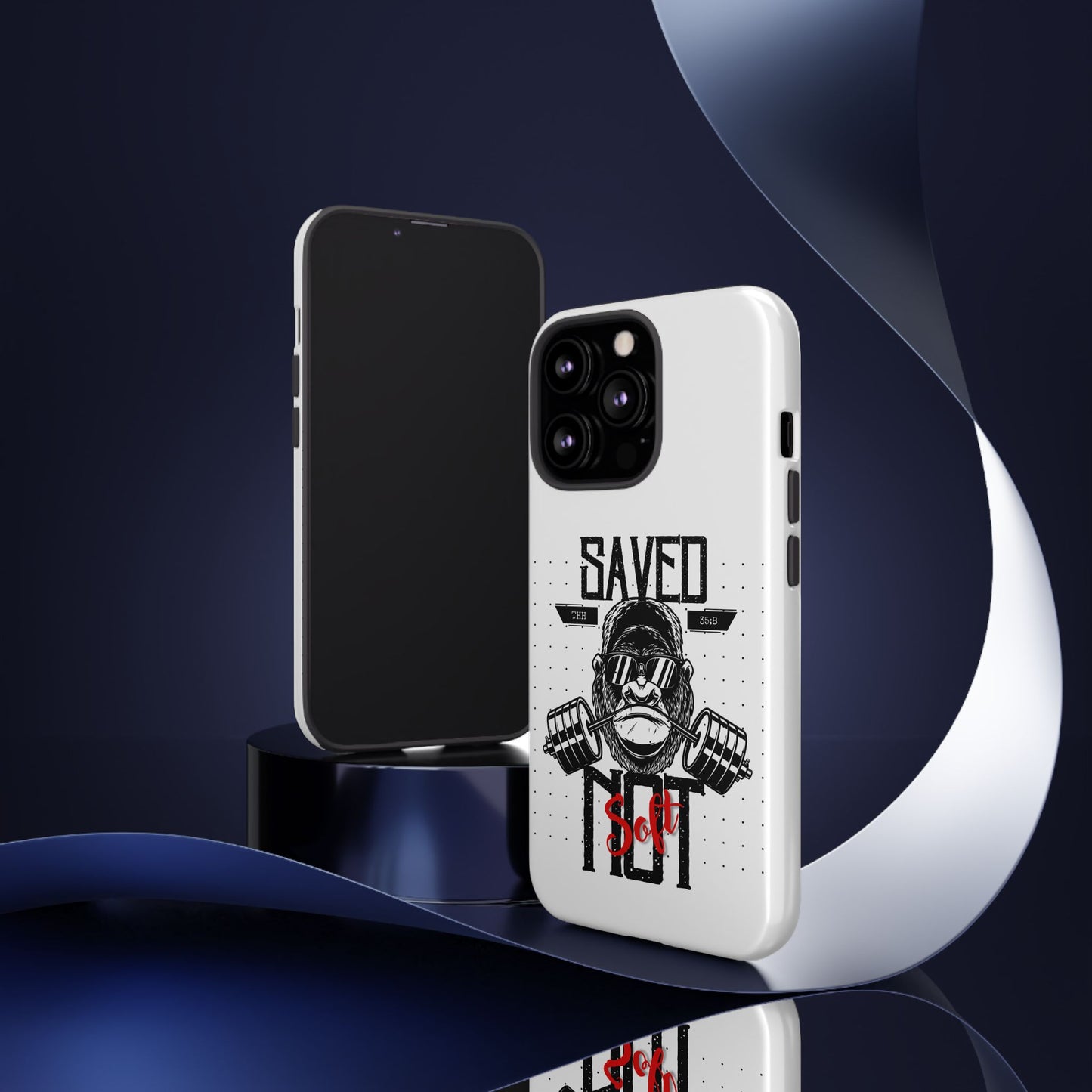 Tough Cases - Heavy Duty Phone Case for Fitness Lovers, Gym Accessories, Workout Gifts, Saved by Lift Design, Tough Armor
