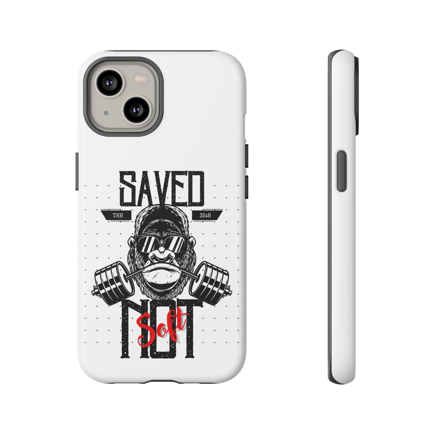 Tough Cases - Heavy Duty Phone Case for Fitness Lovers, Gym Accessories, Workout Gifts, Saved by Lift Design, Tough Armor
