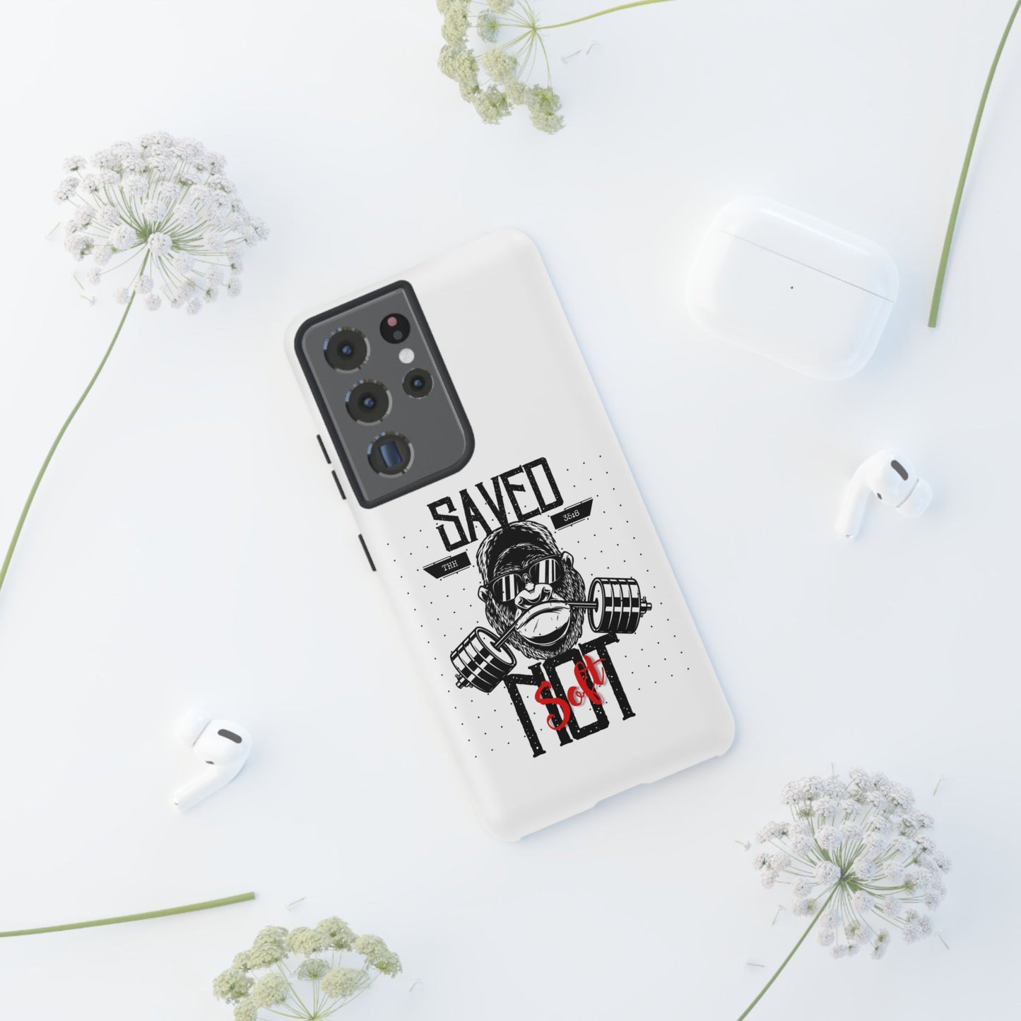 Tough Cases - Heavy Duty Phone Case for Fitness Lovers, Gym Accessories, Workout Gifts, Saved by Lift Design, Tough Armor