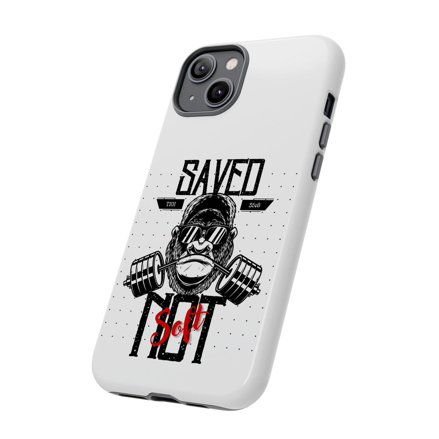 Tough Cases - Heavy Duty Phone Case for Fitness Lovers, Gym Accessories, Workout Gifts, Saved by Lift Design, Tough Armor