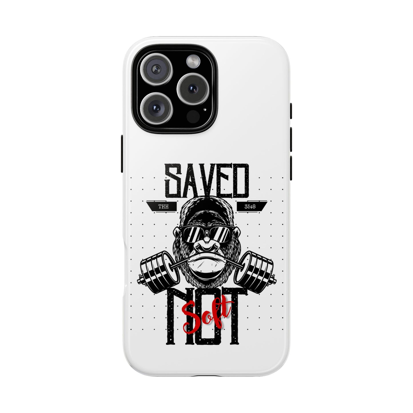 Tough Cases - Heavy Duty Phone Case for Fitness Lovers, Gym Accessories, Workout Gifts, Saved by Lift Design, Tough Armor