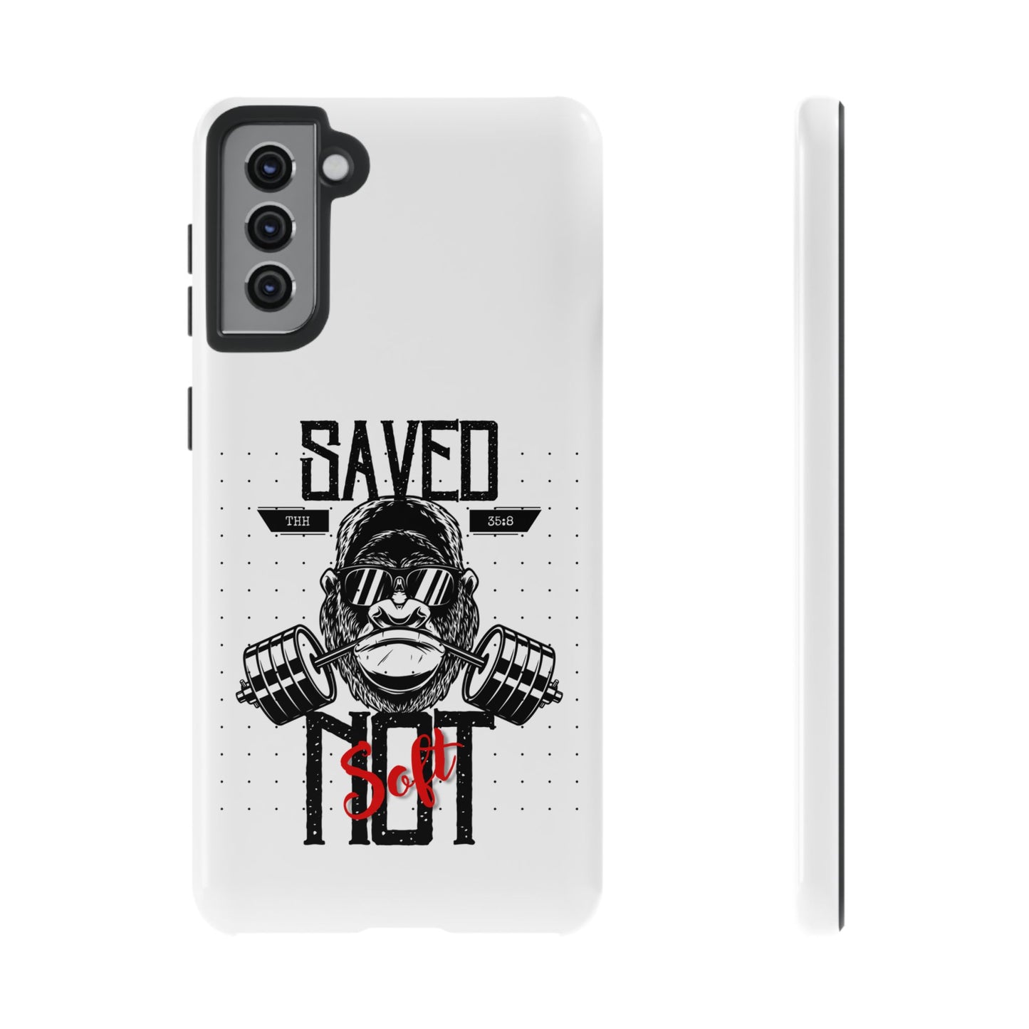 Tough Cases - Heavy Duty Phone Case for Fitness Lovers, Gym Accessories, Workout Gifts, Saved by Lift Design, Tough Armor
