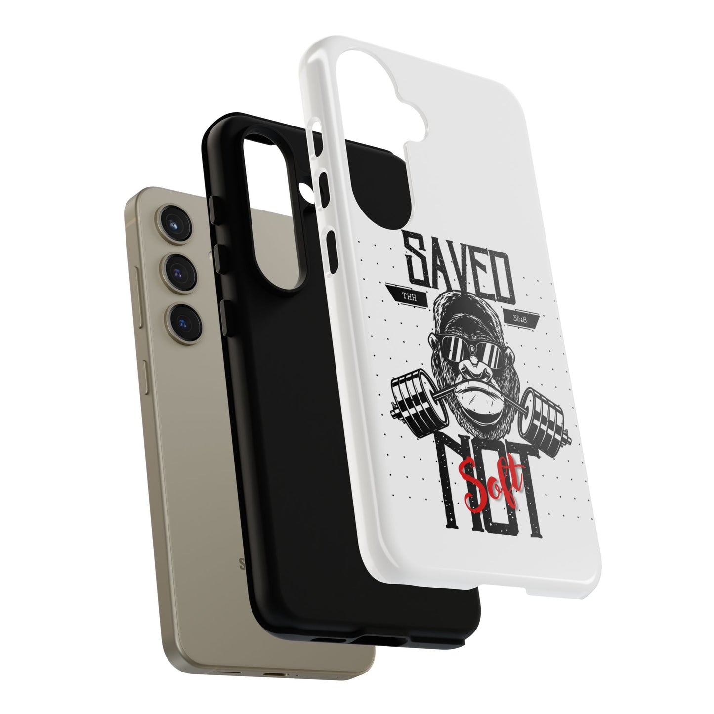 Tough Cases - Heavy Duty Phone Case for Fitness Lovers, Gym Accessories, Workout Gifts, Saved by Lift Design, Tough Armor