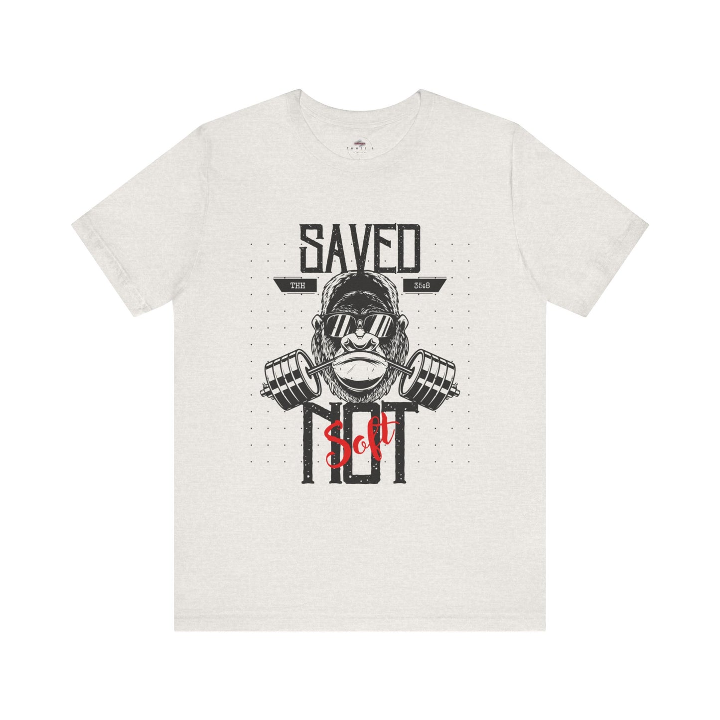 Saved Tee for Fitness Enthusiasts, Motivational Workout Shirt, Casual Everyday Wear, Gift for Gym Lovers, Celebrating Achievements