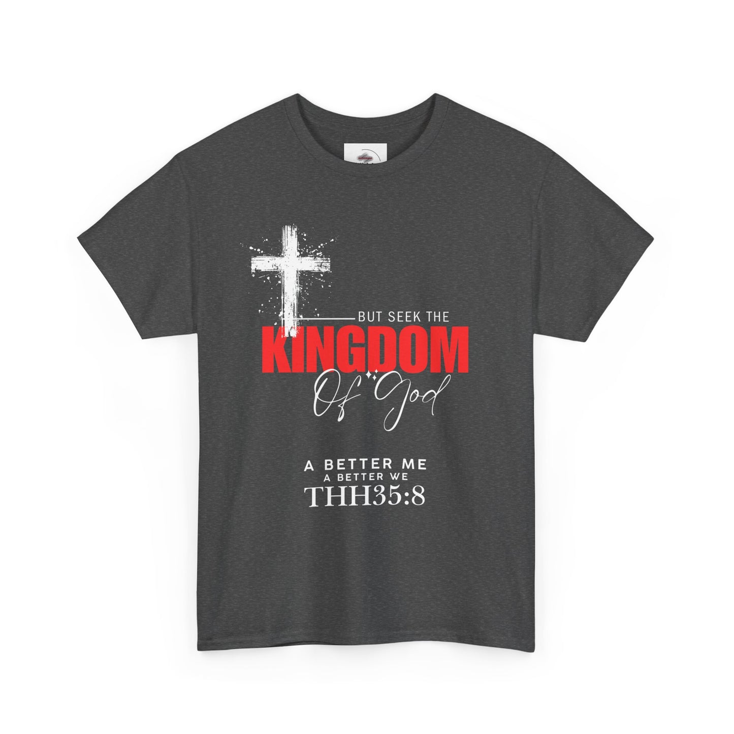 Faith-Inspired Unisex Heavy Cotton Tee – Kingdom of God Design, Christian Apparel, Inspirational Shirt, Casual Wear, Gift for Believers