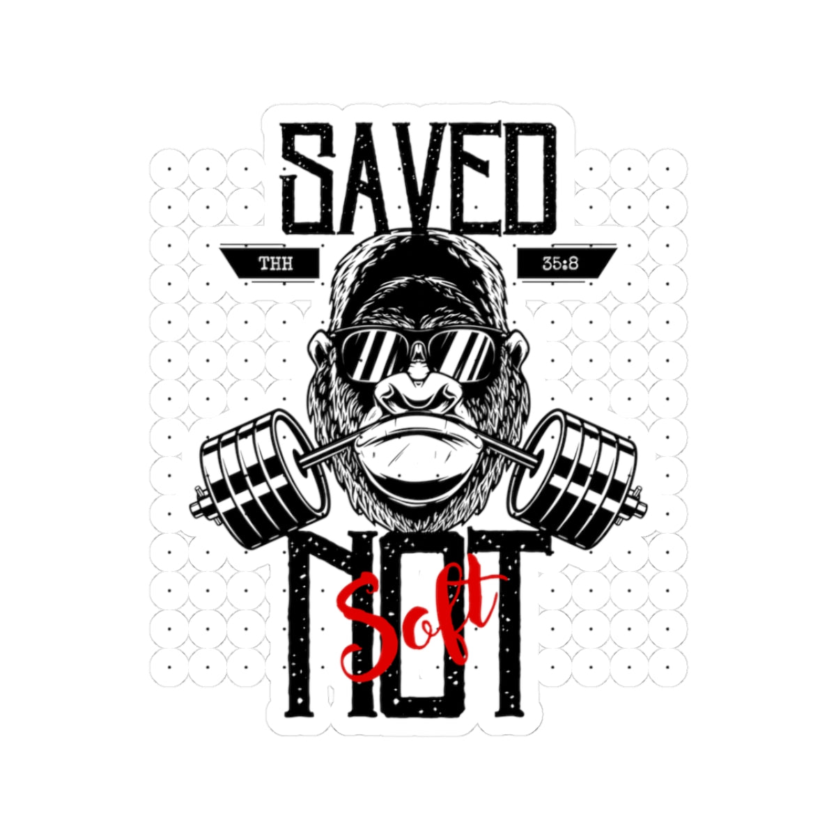Gym Motivation Kiss-Cut Stickers, Fitness Decals, Workout Stickers, Monkey Fitness Art, Laptop Stickers, Gym Enthusiast Gifts