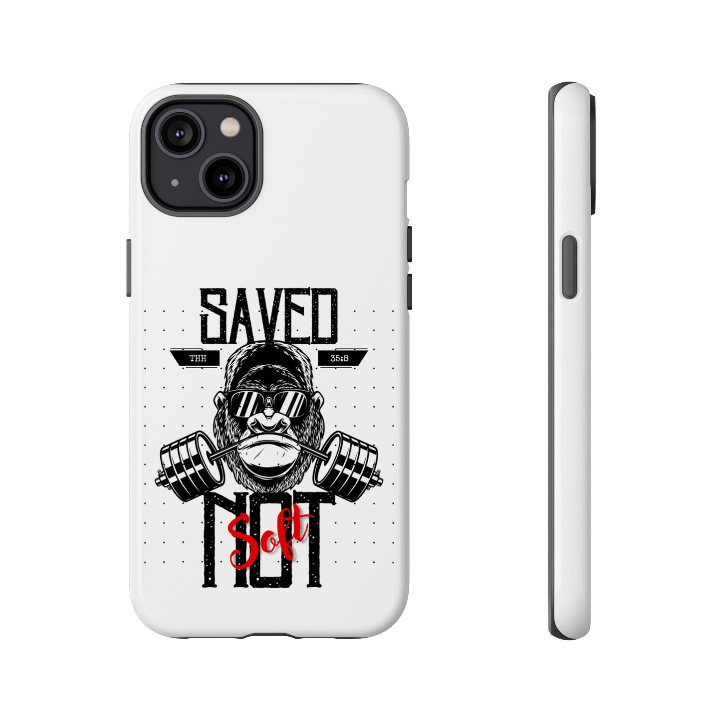 Tough Cases - Heavy Duty Phone Case for Fitness Lovers, Gym Accessories, Workout Gifts, Saved by Lift Design, Tough Armor