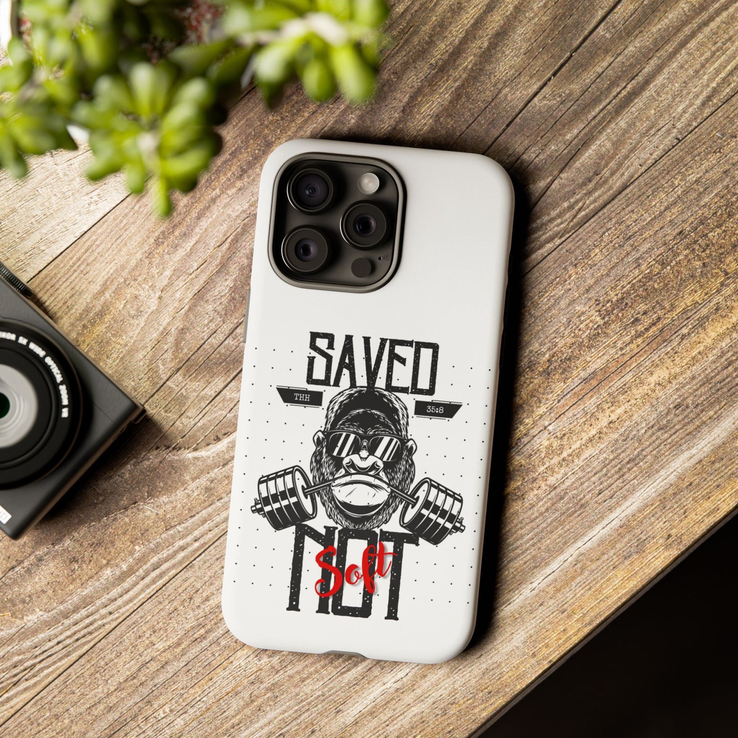 Tough Cases - Heavy Duty Phone Case for Fitness Lovers, Gym Accessories, Workout Gifts, Saved by Lift Design, Tough Armor