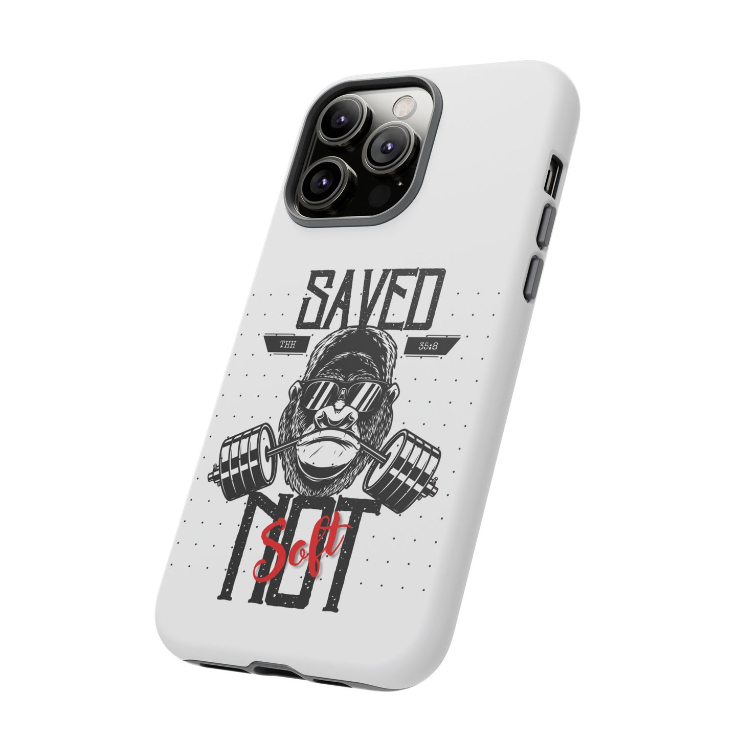 Tough Cases - Heavy Duty Phone Case for Fitness Lovers, Gym Accessories, Workout Gifts, Saved by Lift Design, Tough Armor