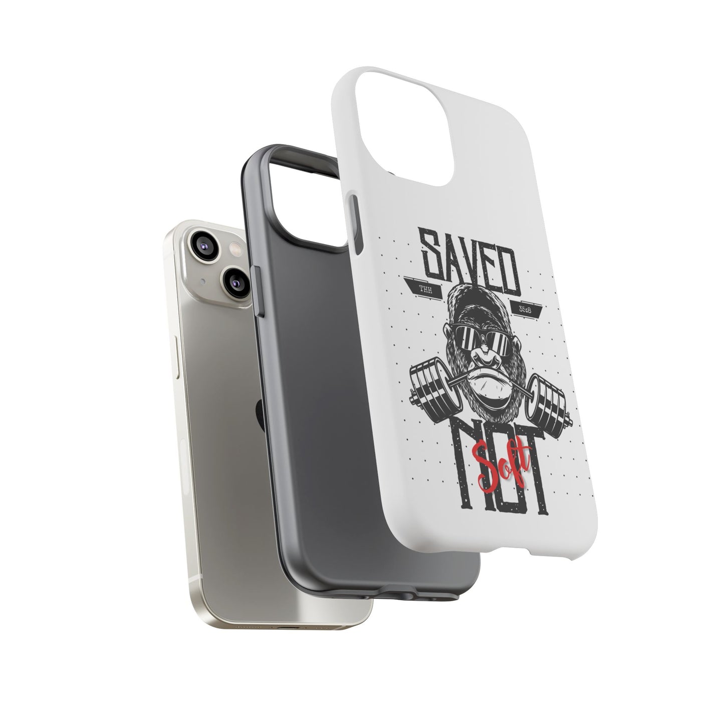 Tough Cases - Heavy Duty Phone Case for Fitness Lovers, Gym Accessories, Workout Gifts, Saved by Lift Design, Tough Armor