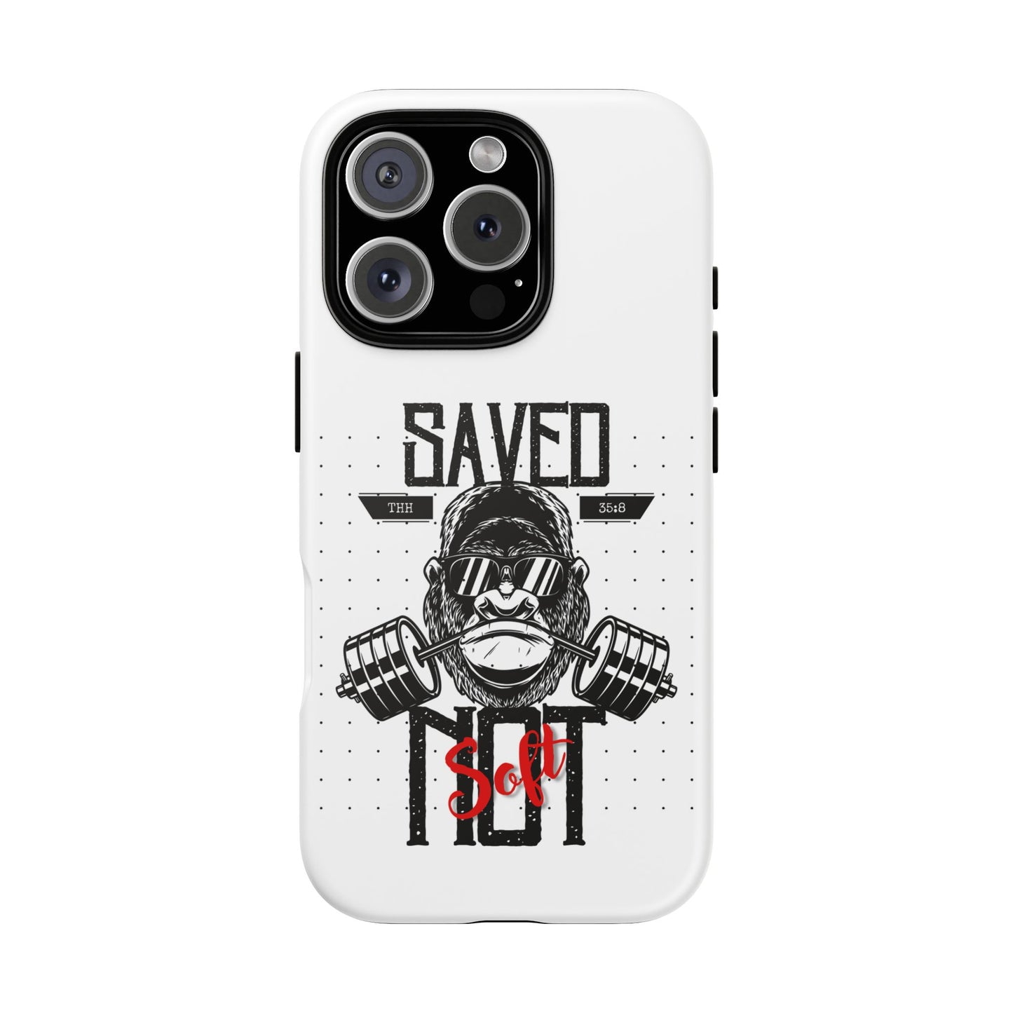 Tough Cases - Heavy Duty Phone Case for Fitness Lovers, Gym Accessories, Workout Gifts, Saved by Lift Design, Tough Armor