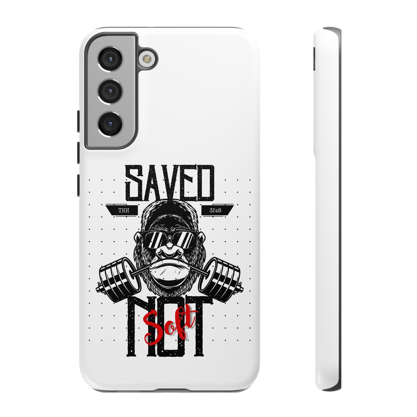 Tough Cases - Heavy Duty Phone Case for Fitness Lovers, Gym Accessories, Workout Gifts, Saved by Lift Design, Tough Armor