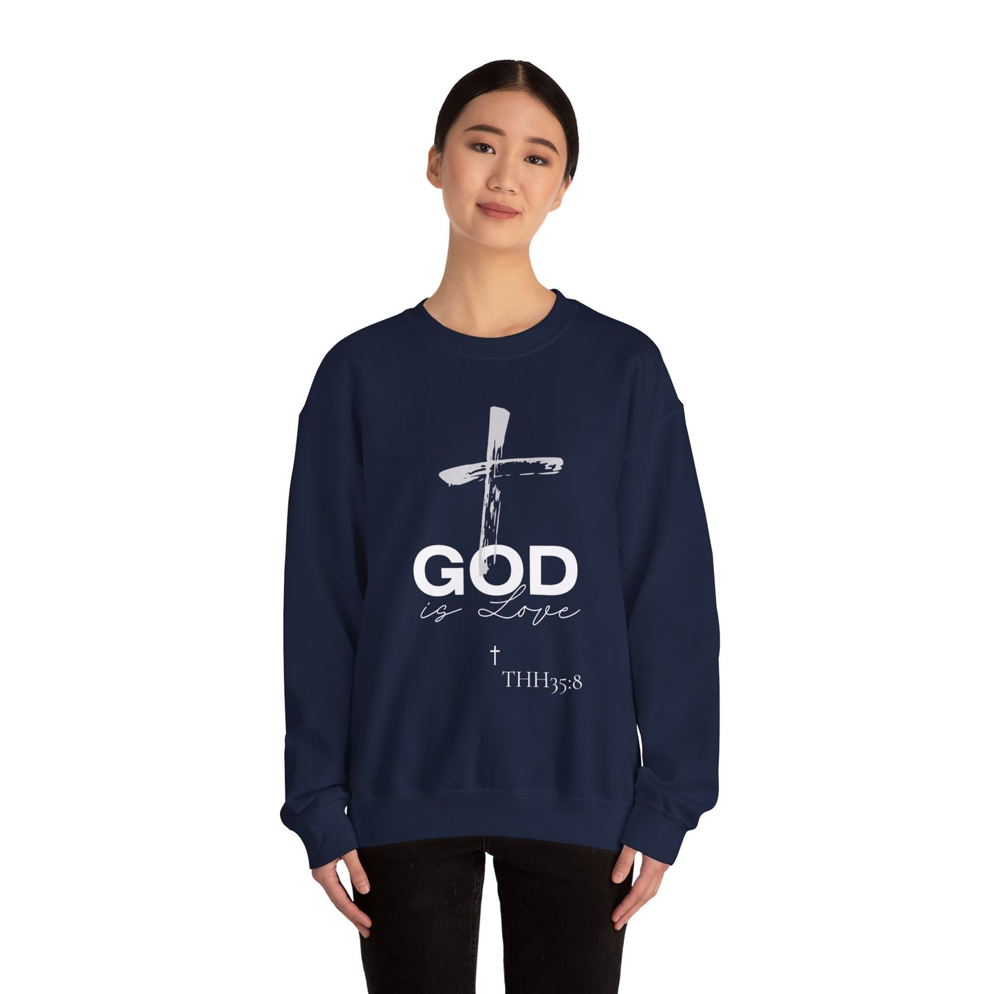 Faith-Inspired Crewneck Sweatshirt | Cozy Christian Apparel, Religious Gift, God is Love, Perfect for Church and Everyday Wear