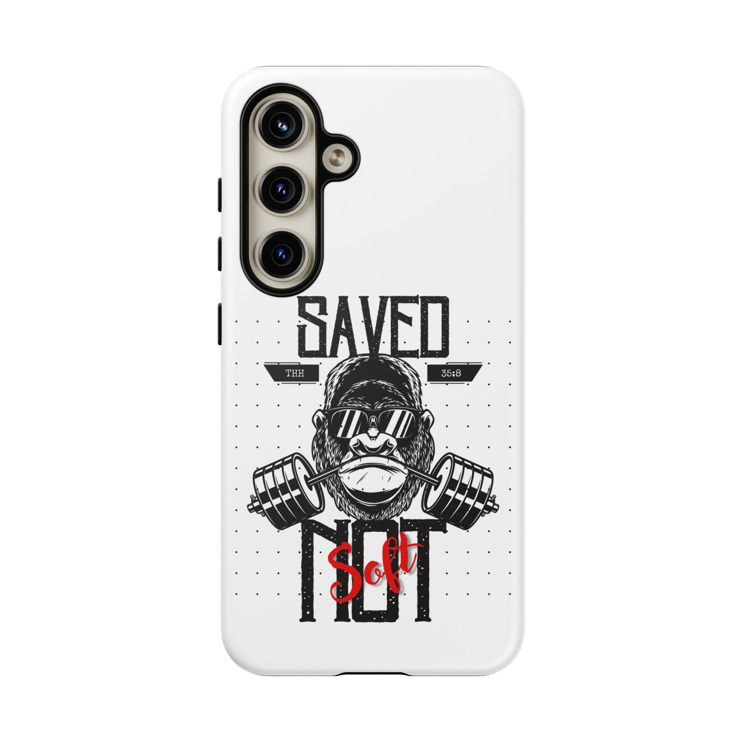 Tough Cases - Heavy Duty Phone Case for Fitness Lovers, Gym Accessories, Workout Gifts, Saved by Lift Design, Tough Armor