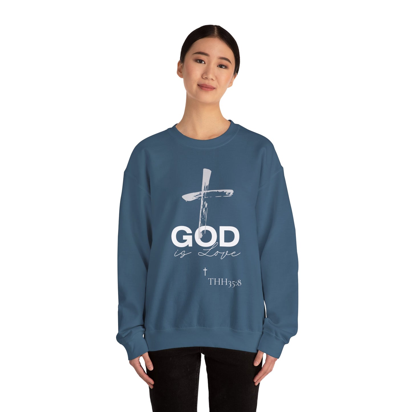 Faith-Inspired Crewneck Sweatshirt | Cozy Christian Apparel, Religious Gift, God is Love, Perfect for Church and Everyday Wear