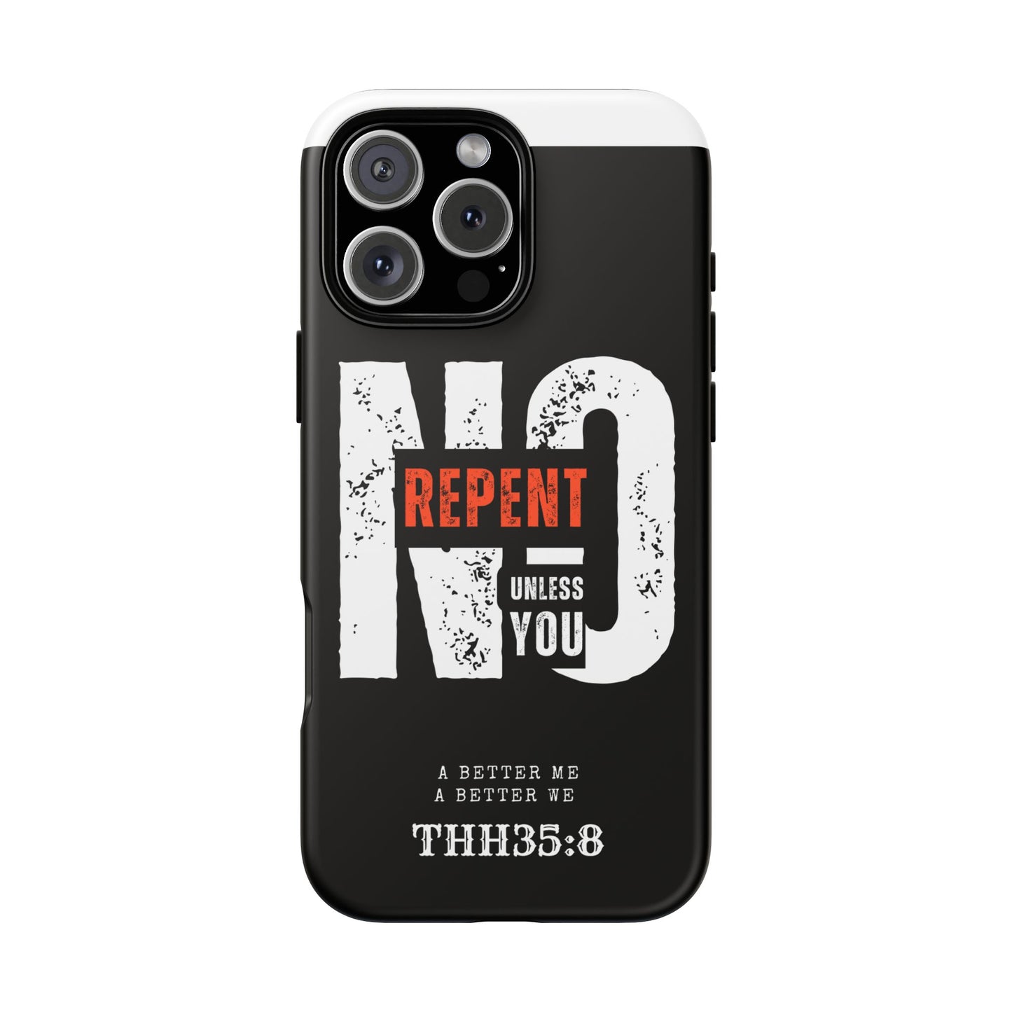 Repent Phone Case, Tough Phone Cover, Christian Gift, Scripture Phone Protector, Faith-Based Tech Accessory