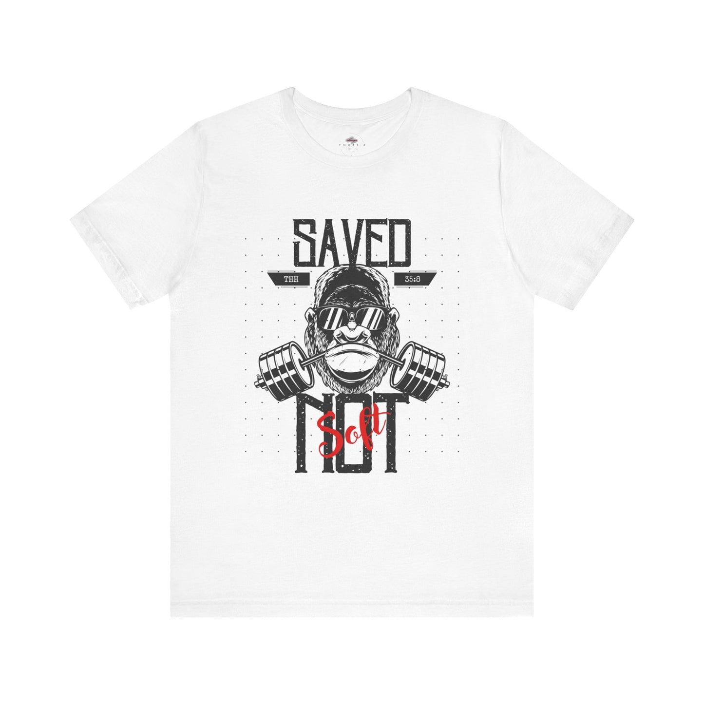 Saved Tee for Fitness Enthusiasts, Motivational Workout Shirt, Casual Everyday Wear, Gift for Gym Lovers, Celebrating Achievements