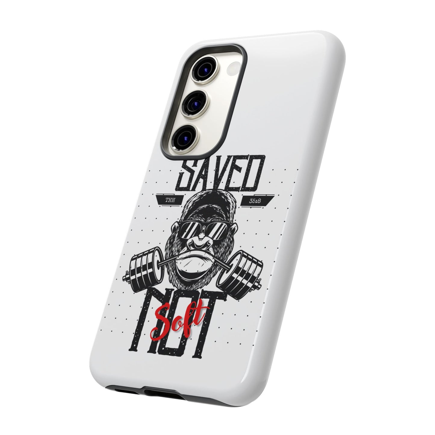 Tough Cases - Heavy Duty Phone Case for Fitness Lovers, Gym Accessories, Workout Gifts, Saved by Lift Design, Tough Armor