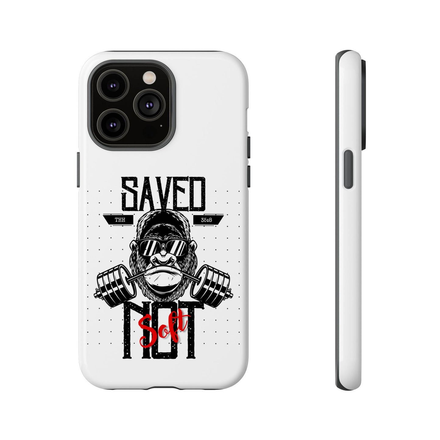 Tough Cases - Heavy Duty Phone Case for Fitness Lovers, Gym Accessories, Workout Gifts, Saved by Lift Design, Tough Armor