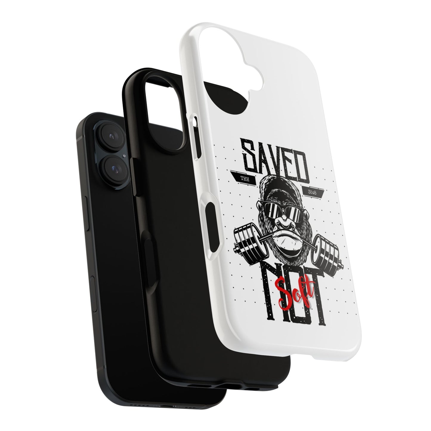 Tough Cases - Heavy Duty Phone Case for Fitness Lovers, Gym Accessories, Workout Gifts, Saved by Lift Design, Tough Armor