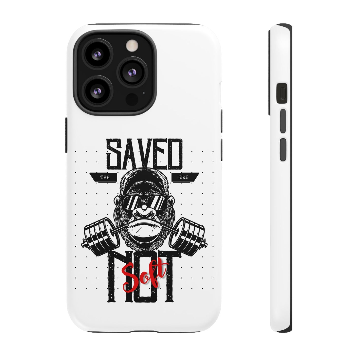Tough Cases - Heavy Duty Phone Case for Fitness Lovers, Gym Accessories, Workout Gifts, Saved by Lift Design, Tough Armor