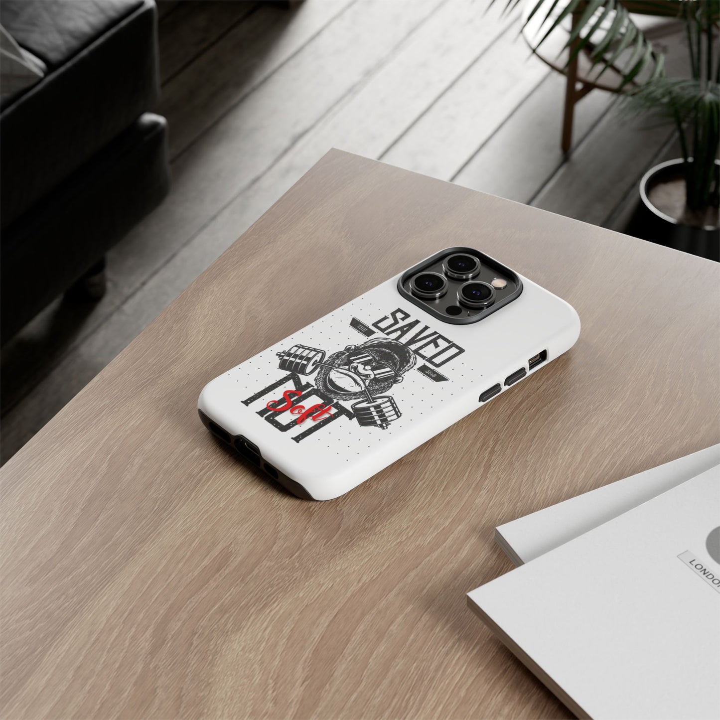 Tough Cases - Heavy Duty Phone Case for Fitness Lovers, Gym Accessories, Workout Gifts, Saved by Lift Design, Tough Armor