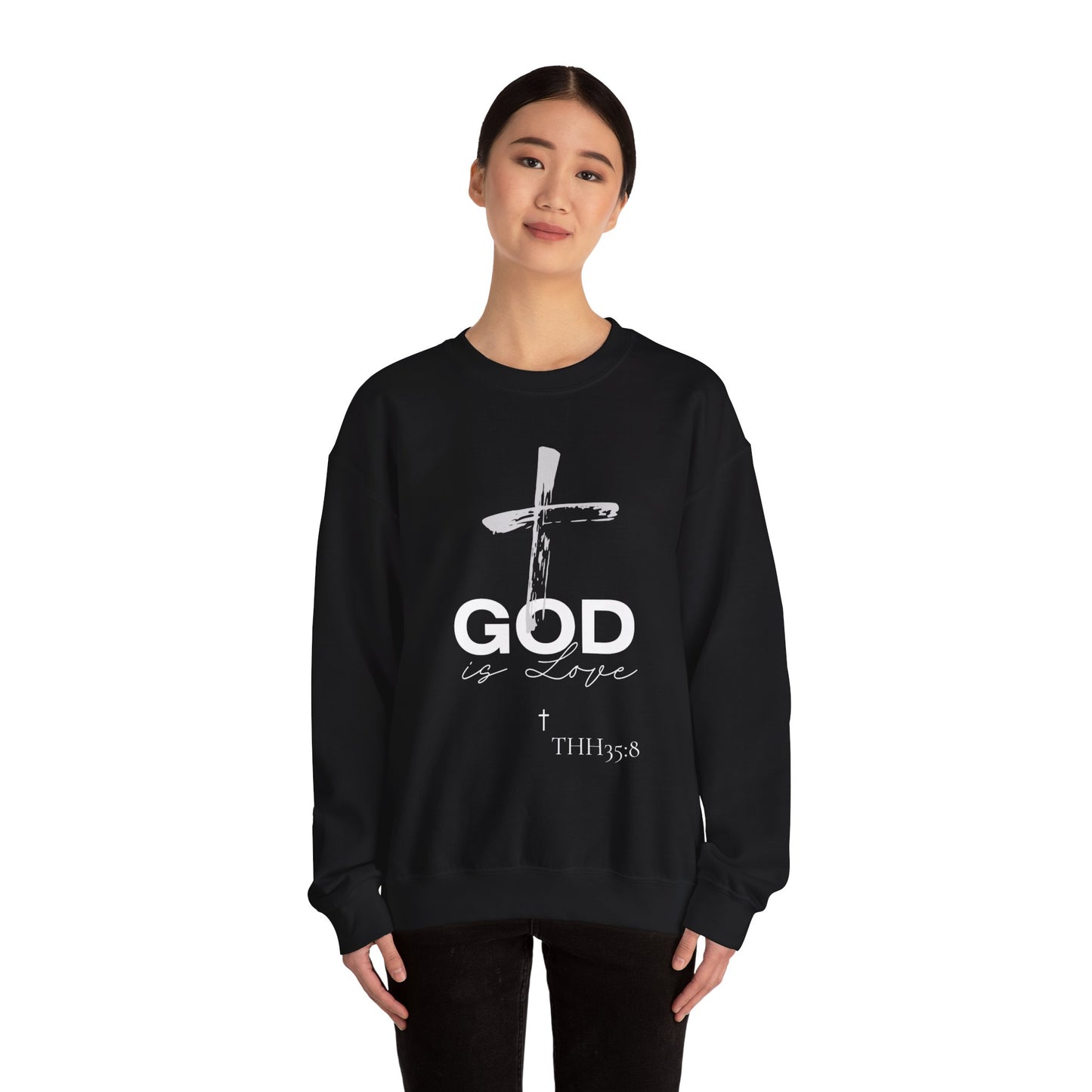 Faith-Inspired Crewneck Sweatshirt | Cozy Christian Apparel, Religious Gift, God is Love, Perfect for Church and Everyday Wear
