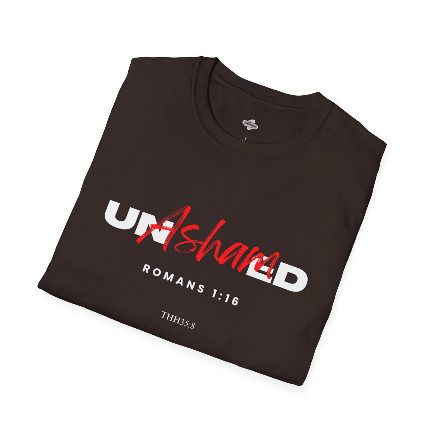 Unisex Softstyle T-Shirt with 'UNSHARED' Design, Inspirational Apparel, Christian Gift, Casual Wear, Faith-Based Fashion.