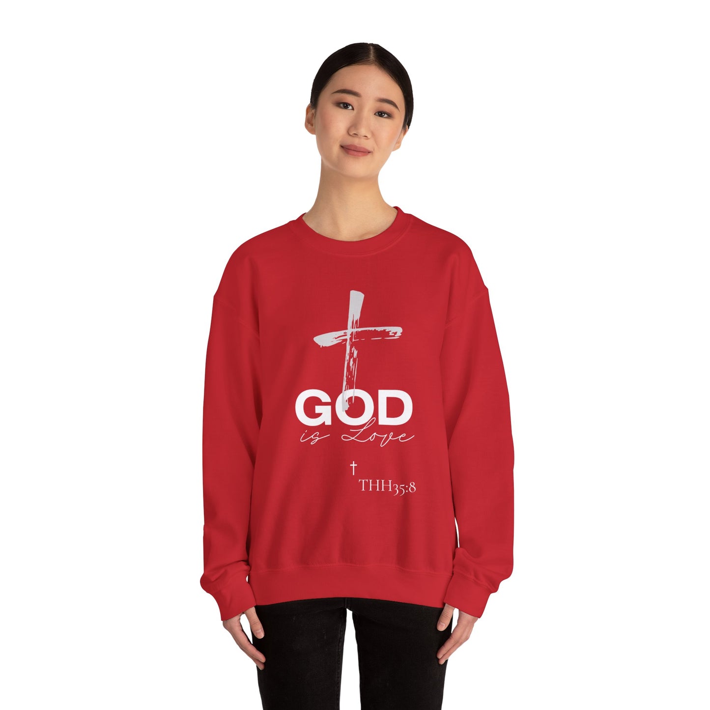 Faith-Inspired Crewneck Sweatshirt | Cozy Christian Apparel, Religious Gift, God is Love, Perfect for Church and Everyday Wear