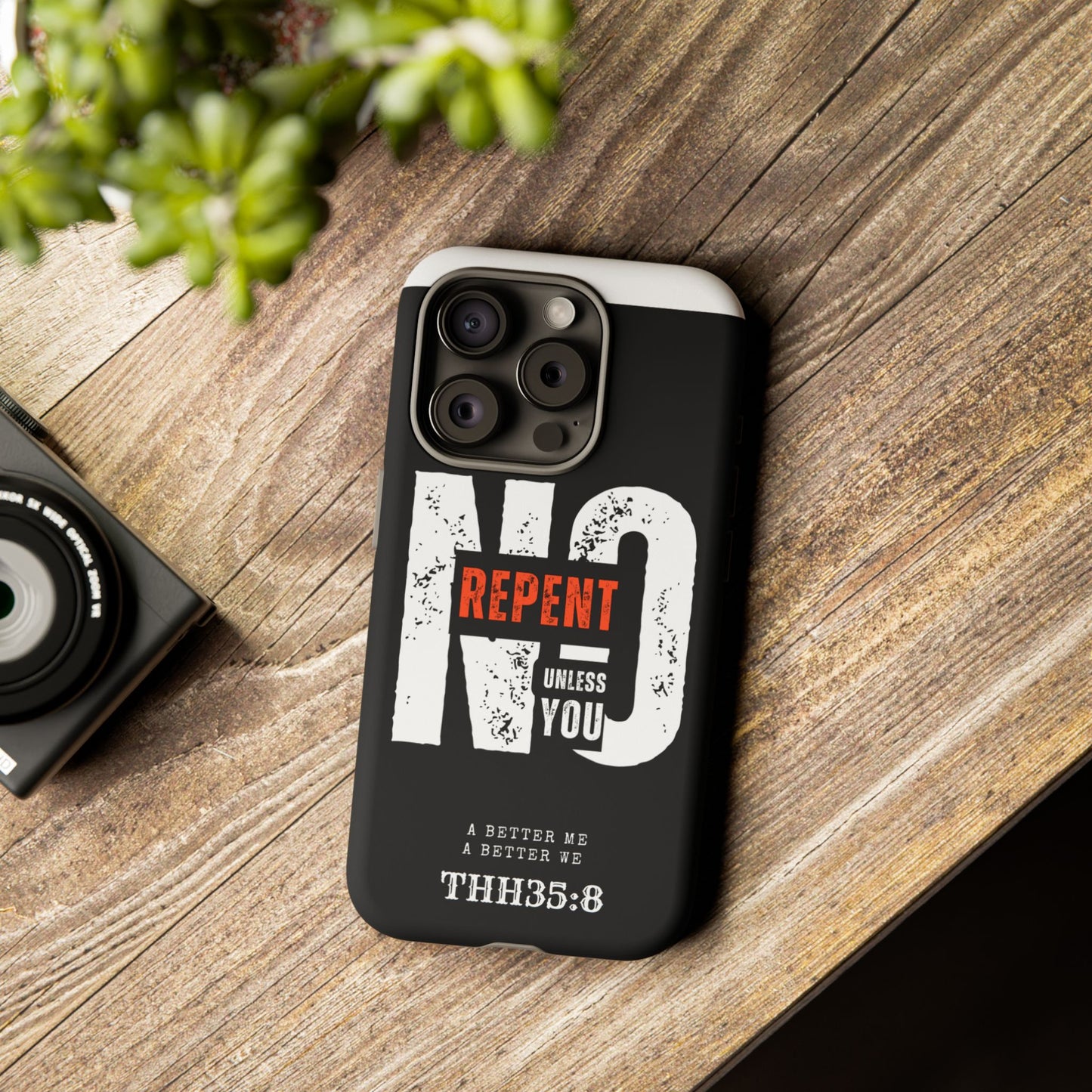 Repent Phone Case, Tough Phone Cover, Christian Gift, Scripture Phone Protector, Faith-Based Tech Accessory