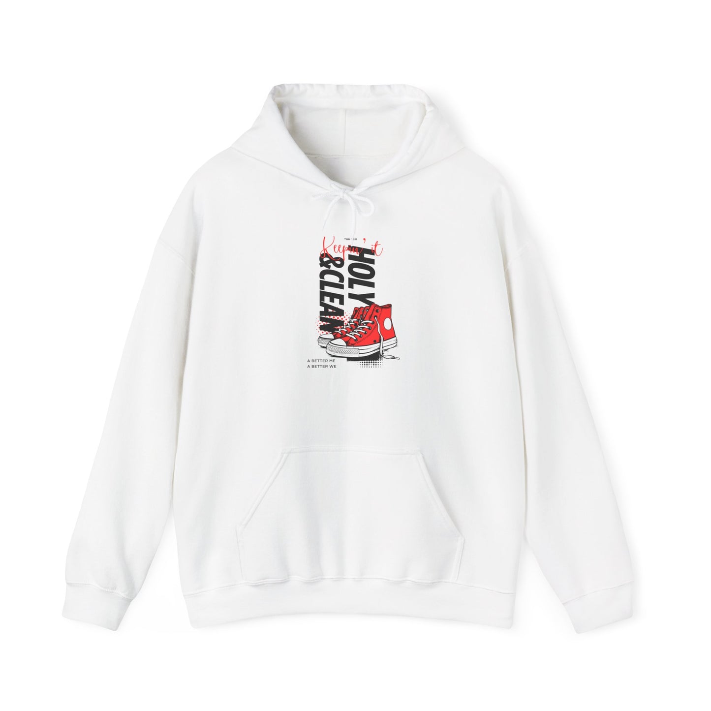 Holy Clean Unisex Hooded Sweatshirt, Cozy Sweatshirt Gift for Him/Her, Inspirational Hoodie, Stylish Christian Apparel, Church Eventwear