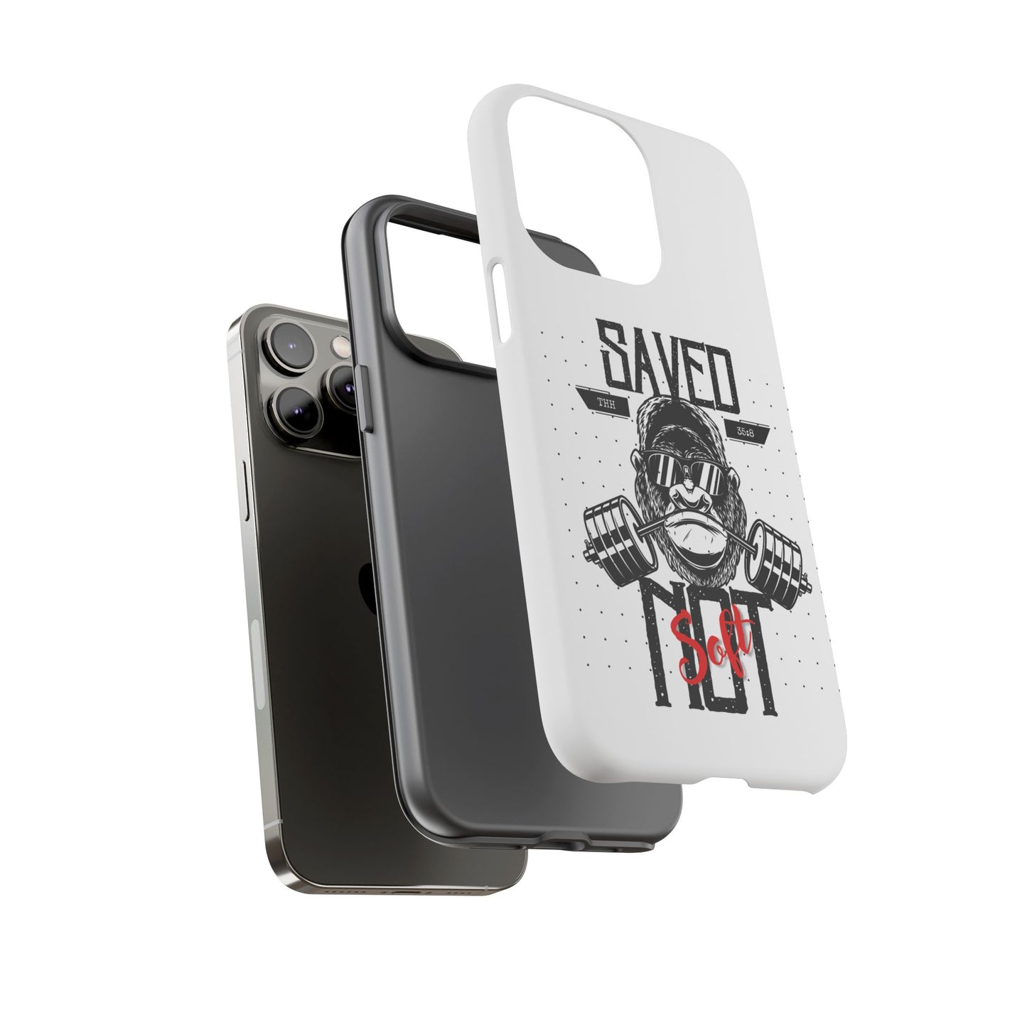 Tough Cases - Heavy Duty Phone Case for Fitness Lovers, Gym Accessories, Workout Gifts, Saved by Lift Design, Tough Armor