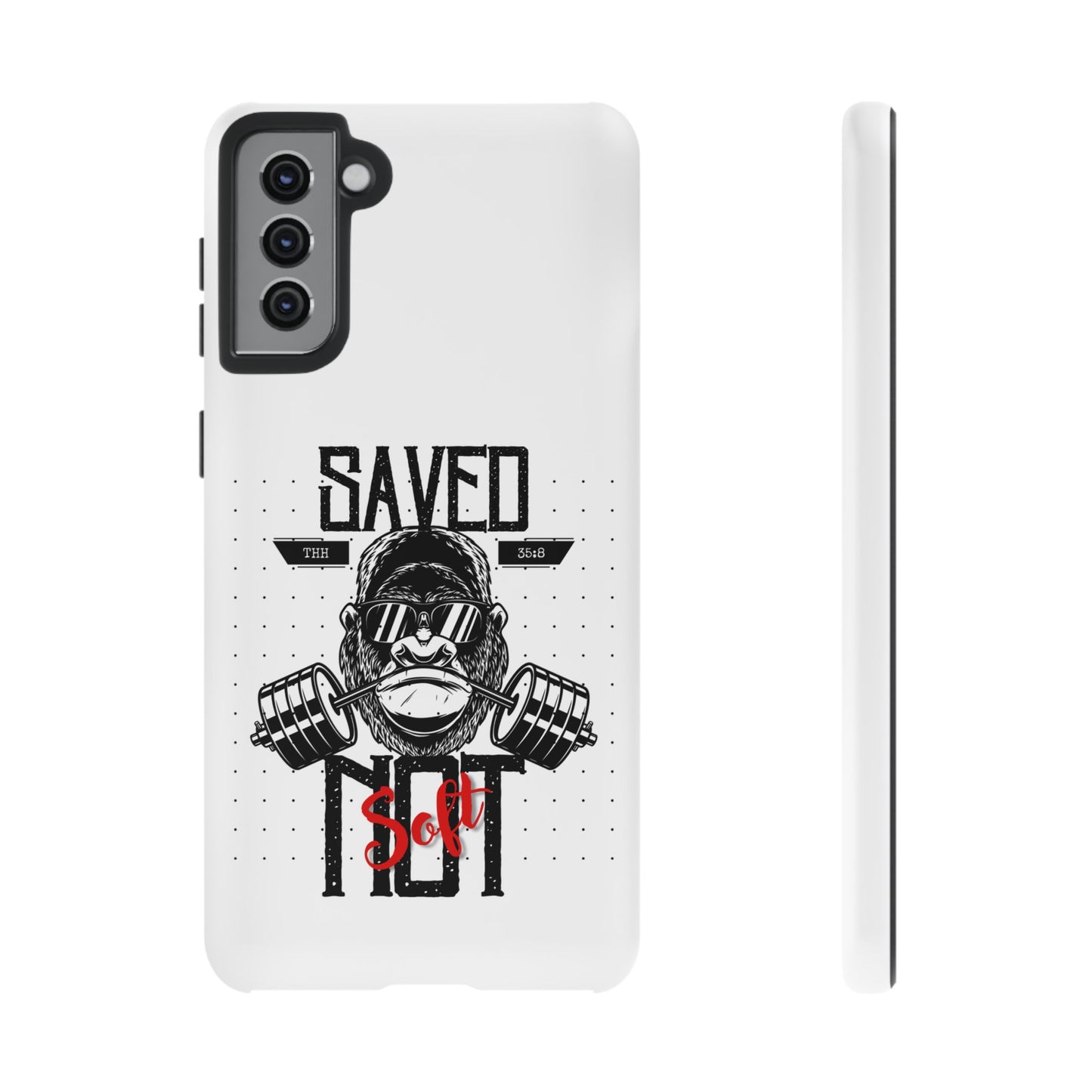 Tough Cases - Heavy Duty Phone Case for Fitness Lovers, Gym Accessories, Workout Gifts, Saved by Lift Design, Tough Armor