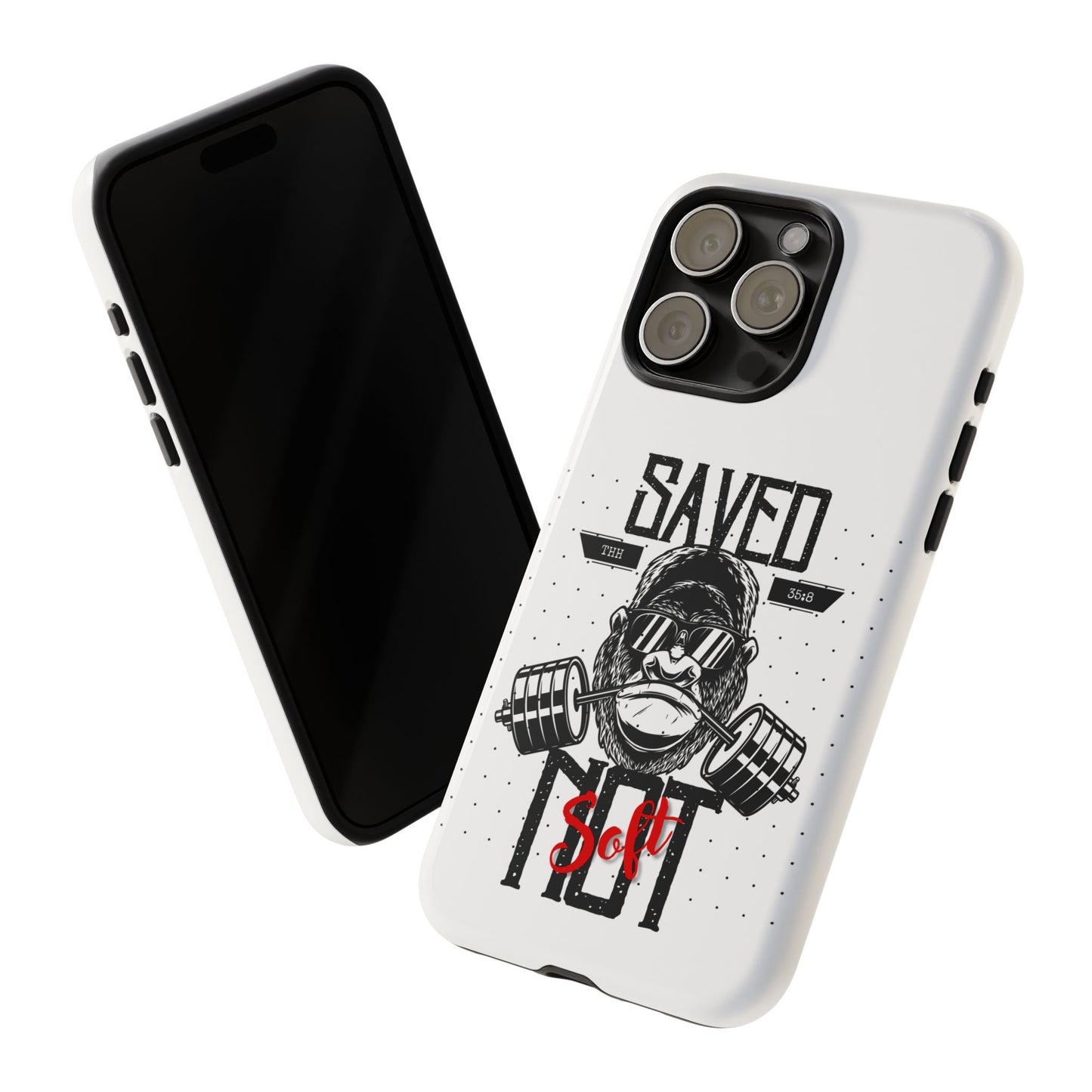 Tough Cases - Heavy Duty Phone Case for Fitness Lovers, Gym Accessories, Workout Gifts, Saved by Lift Design, Tough Armor