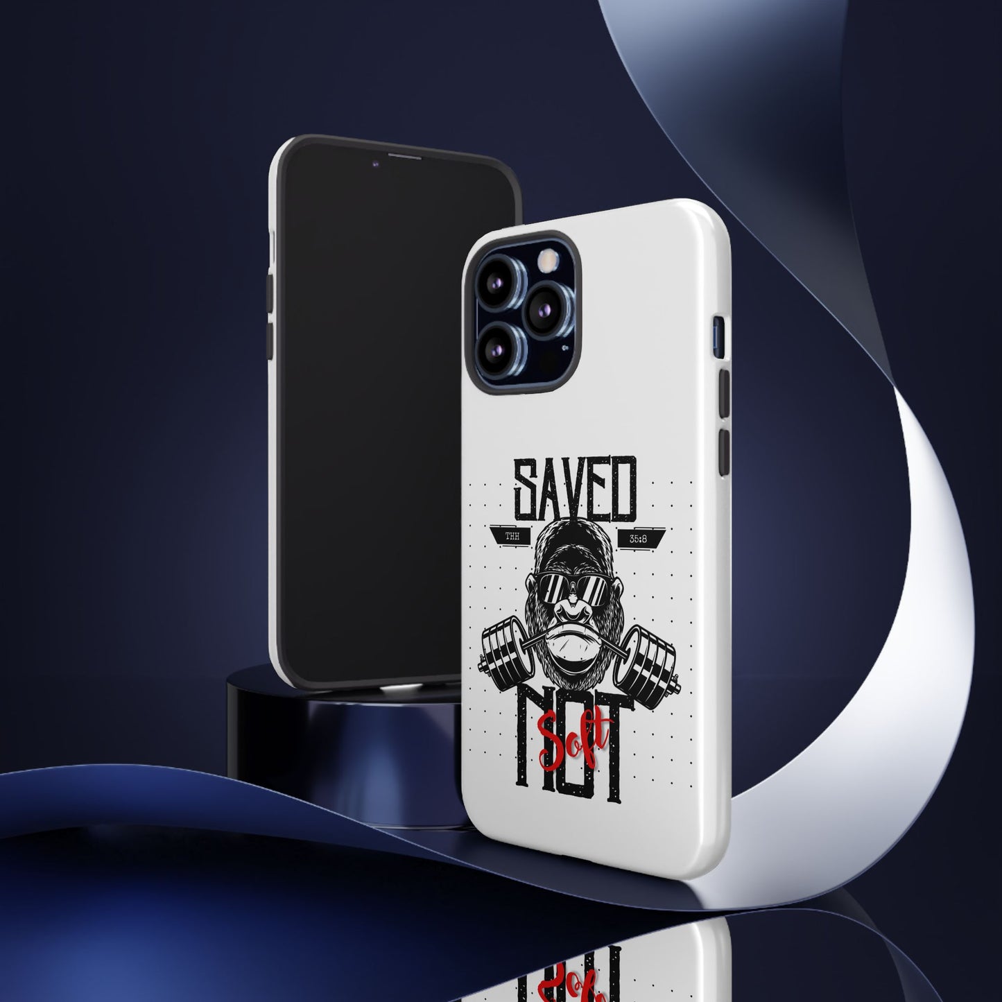 Tough Cases - Heavy Duty Phone Case for Fitness Lovers, Gym Accessories, Workout Gifts, Saved by Lift Design, Tough Armor