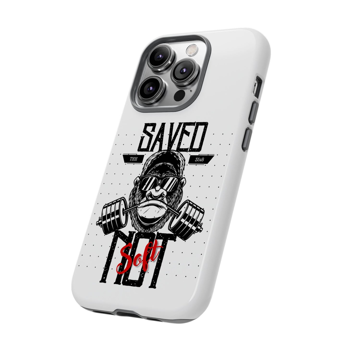 Tough Cases - Heavy Duty Phone Case for Fitness Lovers, Gym Accessories, Workout Gifts, Saved by Lift Design, Tough Armor