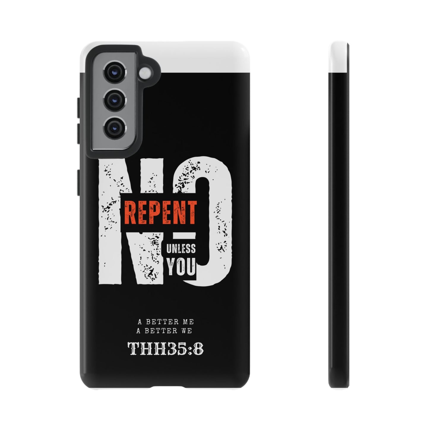 Repent Phone Case, Tough Phone Cover, Christian Gift, Scripture Phone Protector, Faith-Based Tech Accessory