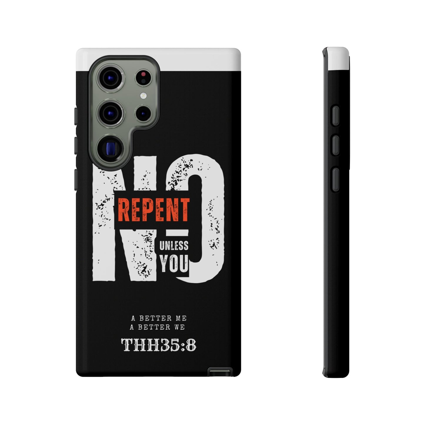 Repent Phone Case, Tough Phone Cover, Christian Gift, Scripture Phone Protector, Faith-Based Tech Accessory