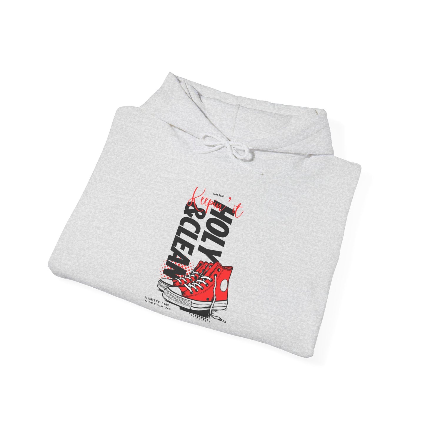Holy Clean Unisex Hooded Sweatshirt, Cozy Sweatshirt Gift for Him/Her, Inspirational Hoodie, Stylish Christian Apparel, Church Eventwear