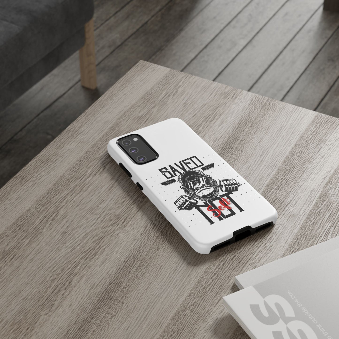 Tough Cases - Heavy Duty Phone Case for Fitness Lovers, Gym Accessories, Workout Gifts, Saved by Lift Design, Tough Armor