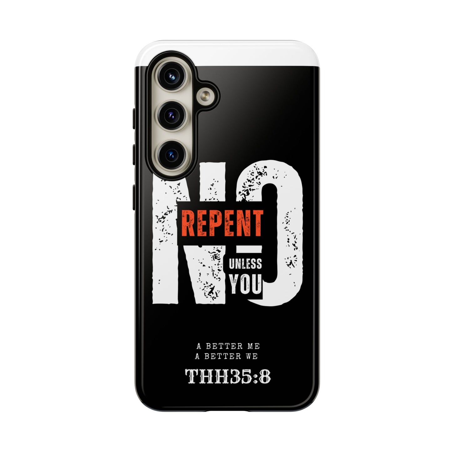 Repent Phone Case, Tough Phone Cover, Christian Gift, Scripture Phone Protector, Faith-Based Tech Accessory