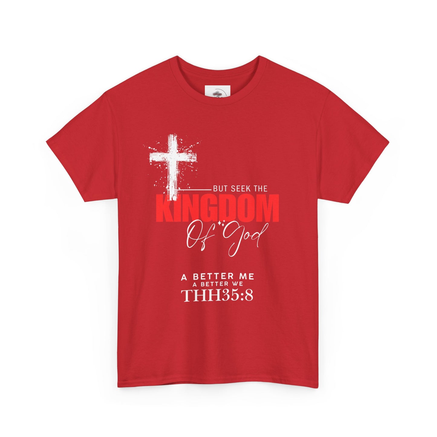 Faith-Inspired Unisex Heavy Cotton Tee – Kingdom of God Design, Christian Apparel, Inspirational Shirt, Casual Wear, Gift for Believers