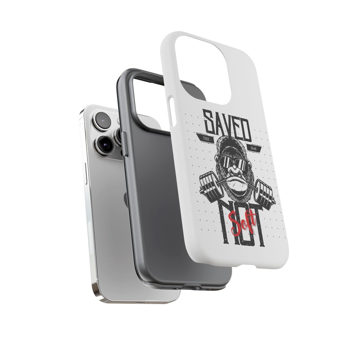 Tough Cases - Heavy Duty Phone Case for Fitness Lovers, Gym Accessories, Workout Gifts, Saved by Lift Design, Tough Armor